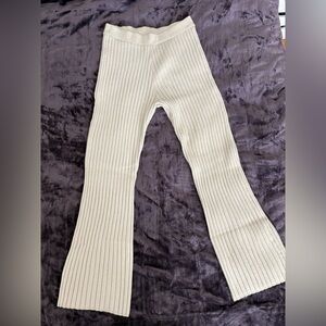 Aerie Beige Ribbed Knit Pants
